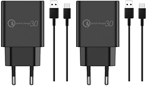 2X TurboPower USB-A Schnellladegerät Doppelpack mit USB Adapter und Ladekabel kompatibel mit Motorola Smartphones Tablets Schnellladen sicher