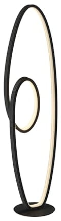 Lucande LED Stehlampe 'Bronwyn' dimmbar (Modern) in Schwarz aus Aluminium u.a. für Wohnzimmer & Esszimmer (1 flammig,) - LED-Stehleuchte, Floor Lamp, Standleuchte, Wohnzimmerlampe, Wohnzimmerlampe