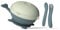 Gong Assiette à Ventouse pour Bébé Silicone, Vaisselle pour Enfants, Bol Isotherme INOX, Bol à Ventouse, complément Alimentaire Isotherme, Ensemble cuillère bébé,Vert