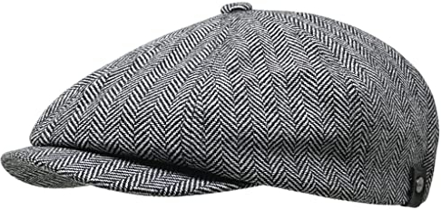 WEROR Herren Schiebermütze Flatcap Mütze Cap WEROR-324.1 (58-59, Grau)