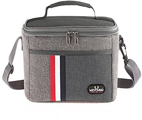 MCXKJ Bolsa térmica Porta Almuerzo, Bolsa Termica Comida Trabajo Porta Alimentos Isotermica Fiambrera Iris Nevera Portatil Desayuno Almuerzo, Lunch Bag para picnic/escuela/oficina (rosado)