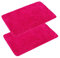 PANA® 'Florenz' Badteppich Set (2er Pack / 50 x 80 cm) • Flauschige Duschvorleger für Badezimmer und WC • Waschbare und rutschfeste Badematten • Badematten Set • Farbe: Fuchsia