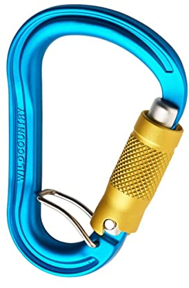 Wild Country Xenon HMS TRILOCK Belay Locking Carabiners, Blue-Yellow, Einheitsgröße