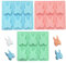 DD-life 3 Stück Zahnform Silikonform Zahnform Neuheit Eiswürfelform Schokoladenform Süßigkeiten Form Mini Seife Form Kuchen Backform (1 blau, 1 grün, 1 rosa)