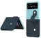 SEAHAI Funda para Samsung Galaxy Z Flip 4 (Z Flip4 5G), Ultradelgado Prima PC Mate Terminar Anti-rasguños Estuche, Sedoso Tocar Sentimiento Carcasa con Correa de Soporte Retráctil - Azul Hielo