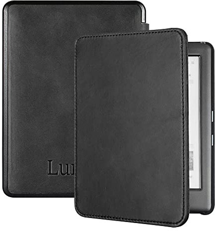 Lunso - Housse de remorquage en cuir - Convient pour Kobo Glo/Glo HD/Touch 2.0 (6 pouces) - Noir