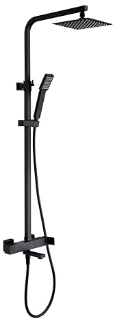 IMEX BDF016-B/NG FIYI Grifo Monomando Conjunto de Bañera Telescópico Negro Mate