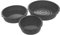 Coolinato Lot de 3 moules en silicone ronds 16 cm, 20 cm et 26 cm, gris, moules en silicone pour gâteaux et desserts, avec 4 recettes