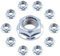 10 Pezzi Dadi della Motosega per Husqvarna 346XP, 445, 450, 455, K1250, K1260, 51, 61, 154 e più Modelli, ADEFOL Dado Esagonali Universale in Acciaio Inossidabile Pezzo di Ricambio