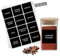 Gewürzetiketten Selbstklebend – 120 Sticker für Gewürzgläser & Gewürzdosen - Wasserfeste Gewürzaufkleber - Spice Jar Label - Beschriftete Etiketten für Küchenorganisation - Quadratisch Schwarz