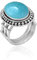 Veracity Jewelry 925 Sterling Silver Gemstone Statement Rings – Gift For Birthday Wedding Anniversary Mother's Day Ring – Vintage Boho Style Handmade Gifts (Amazonite)
