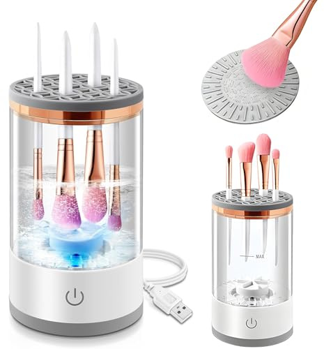 Elektrischer Make-up-pinselreiniger & Trockner USB Wiederaufladbare Automatische Tiefenkosmetik Reinigungsgerät