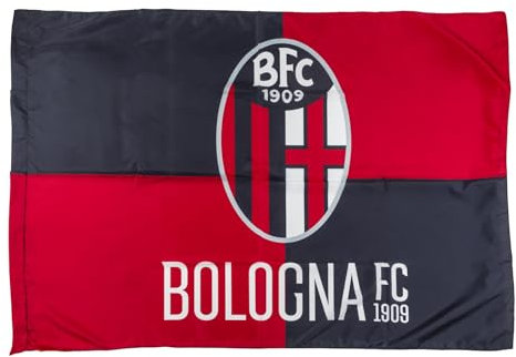 CALCIOGADGETS Bandiera BOLOGNA UFFICIALE Grande misura cm. 100 x 140 in poliestere Rossoblu BGBO01-100x140