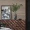 Trafagala 3D Effect Wood Slats Wallpaper Light Oak Wood Grating Wallpaper Wood Stripe Grain Natural Wood Panels for Walls Wood Effect Wallpaper Wooden Slats Panelling Wall Paper Roll