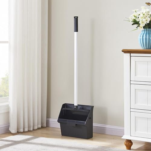 NIBHZ Scopa e Paletta con Manico Lungo, Paletta e Spazzola Pieghevoli per La Pulizia della Casa,B