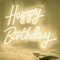 Happy Birthday Neonschild Neon Sign Warmweißes LED Neonlicht USB-Power-Brief Lichtschilder, Dimmbare Dekorative Wandlichter für Zuhause Schlafzimmer Geburtstagsfeier Dekoration Geburtstagsgeschenk