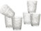 Baroni Home Set 6 pz di Bicchieri in Vetro Decorati con Rifiniture in Rilievo da 30 CL, Lavabili in Lavastoviglie, 8x8x10 cm, Trasparente Foglie