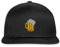 Spreadshirt Bier Stickerei Snapback Cap, One Size, Schwarz/Schwarz