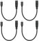 4Pcs DC court 5.5mm × 2.1mm au cordon d’alimentation Micro USB 6 pouces, DC 5521 femelle à prise mâle Micro USB 5V 3A cordon d’extension de charge pour d’autres appareils de style c