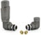 Hot Flow | Cascade Modern Corner Thermostatic Radiator Valve (TRV) - Matte Metallic Grey (10mm)