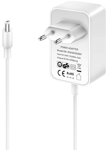 GOMETY - Fuente de alimentación (12 V, 3,5 A, cable de carga, 1,5 m, compatible con AVM Fritz!Box 5590 5530 6690 6490 7590 7560 7540 7530 7510 7490 7430 7390 router Wi-Fi y enchufe inteligente Telekom
