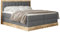 Luxuriöses Kontinentalbett ALMA – Geräumiges Polsterbett 160 x 200 cm mit Ergonomischer Liegefläche und Hochwertigen Materialien – Stilvolles Design für Ihr Zuhause Farbe Dunkelgrau