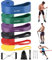 FAOKZE Bandes de résistance avec ancrage de Porte, poignée, Sac de Transport, Bandes de résistance pour Fitness, étirement, Yoga, Musculation, Pilates (6 PCS (Vert+Violet+Noir+Rouge+Jaune+Bleu))