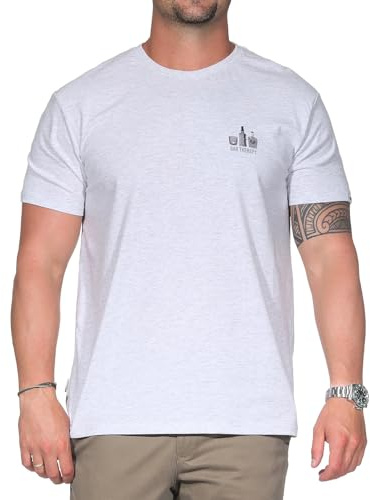 Ragwear Herren T-Shirt Kurzarm Freizeitshirt mit großem Rückenprint Raphy