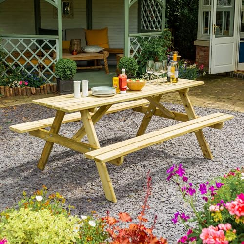 Rowlinson Traditional Picnic Table 1.8m