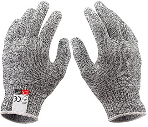 MNMIOIO Anti-Schnitt-Handschuhe der Klasse 5 Verschleißfester Arbeitsschutz Anti-Kratz-Anti-Messer Anti-Fisch-Küchenhandschuhe Anti-Schnitt(Small)