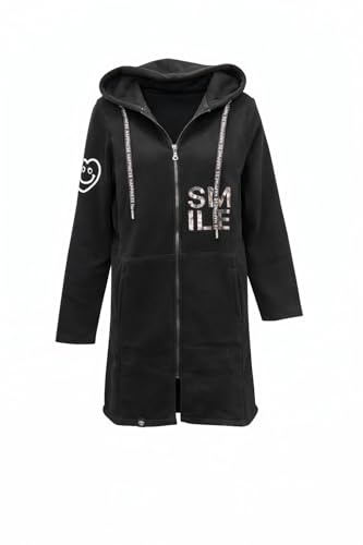 Zwillingsherz Hoodiemantel Damen mit Kapuze & Reißverschluss – Übergang Frühling Herbst