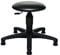 Drehhocker m.Bodengleitern Kunstlederpolster schwa rz Sitz-H.390-520mm TOPSTAR