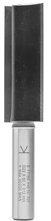 ENT 11180 Nutfräser HW, Schaft (S) 12 mm, Durchmesser (D) 22 mm, NL 60 mm, SL 50 mm, GL 110 mm, mit HW Grundschneide