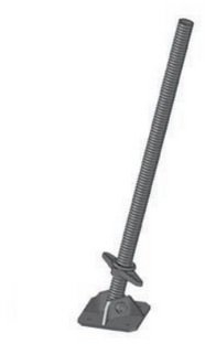 Gewindefussplatte schwenkbar Gerüstfuss Gerüstspindel Fußspindel Länge 520mm d=38mm