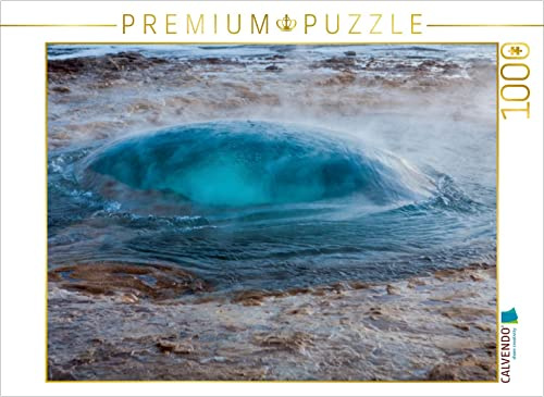 CALVENDO Puzzle Geysir Strokkur auf Island | 1000 Teile Lege-Größe 64 x 48 cm Foto-Puzzle für glückliche Stunden
