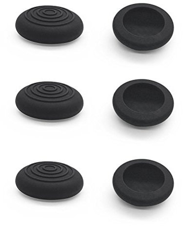 Analógica Silicona Pulgar Stick Grip Joystick Caps cubierta para PS4 PS3 Xbox 360 Xbox One controladores de juego (6 unidades), color negro