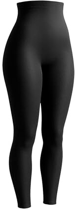SHAPERMINT High Waisted Tummy Control Compression Leggings for Women - Petite to Plus Size Womens Leggings Non See Through, Black, XL