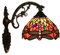 Yjmgrowing Tiffany Style Dragonfly Wandleuchte Lampe Retro rote Buntglas-Wand-Leuchter-Beleuchtung für 8 Schlafzimmer Flur Treppe Balkon Wandleuchten, E27, 110-240V