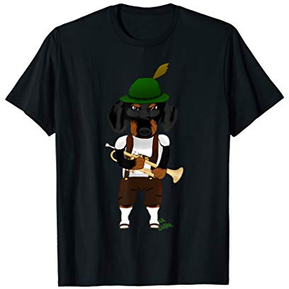 Dackel t-shirt oktoberfest - trompete - trachten wiesn T-Shirt