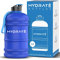 HYDRATE XL Jug gourde sport de 2,2 litres bouteille d eau sans BPA bouchon rabattable gourde idéal pour la gym (Frosted Bleu)
