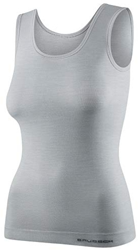 BRUBECK Merino Sport Top Damen Nahtlos | Atmungsaktives Funktionsshirt Damen Ärmellos aus Merinowolle für Sommer – Temperaturregulierend, Seamless, Hautfreundliches