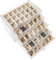 Nwvuop Acrylic Jewellery Box with 5 Drawers Adjustable Earring Storage Holder Clear Jewellery Storage Organiser for Rings Earrings Necklace Makeup Cosmetic Storage Box Beige