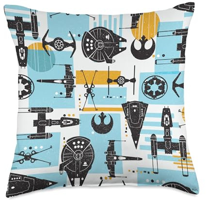 Star Wars Vehicles Millennium Falcon Color Block Throw Pillow, 18x18, Multicolor