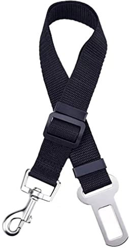 MAIN Adjustable Dog Car Safety Seat Belt - Harness Dog Seatbelt Safety Lead - Cat & Pets (BLACK)