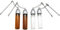 JIHUOO 4 Pcs Small Glass Vial Snuff Bottle with Spoon