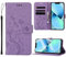 Anshow Lederhülle mit iPhone 11 Hülle und Schutzfolie, Handyhülle für iPhone 11, Flip Wallet Hülle Leder Tasche Schutzhülle, Helles Lila