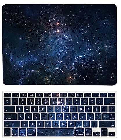 Laptop Cover Compatible with New MacBook Air 13 inch with Retina Display Touch ID Model M1 A2337 A2179 A1932 Released in 2020 2019 2018, Protective Hard Shell Case & Keyboard Cover, Shining Stars