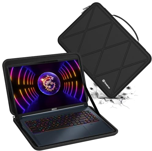 Smatree Custodia protettiva rigida in EVA compatibile con MSI Stealth 16 Studio Series/MSI Stealth 16 MercedesAMG A13VG-236 Laptop da 16 pollici, per MSI Stealth 16 AI Studio A1V Laptop Bag (X8287)