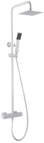 IMEX BTAR025/BL ART Conjunto Ducha Termostático Blanco Mate
