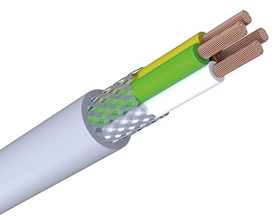 WITTKOWARE LiYCY 4x0,14mm² Elektronik-Steuerleitung mit Geflecht Abschirmung, Kupfer, Mantelfarbe grau, Kabellänge 5m
